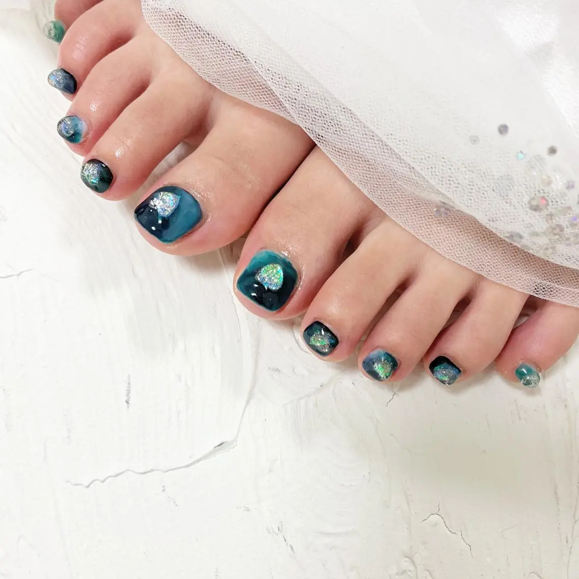 ネイル ニュアンスネイル フットネイル 🔷ﾐﾅﾐﾈｲﾙ🔷 やり放題ネイル渋谷2のネイルデザイン