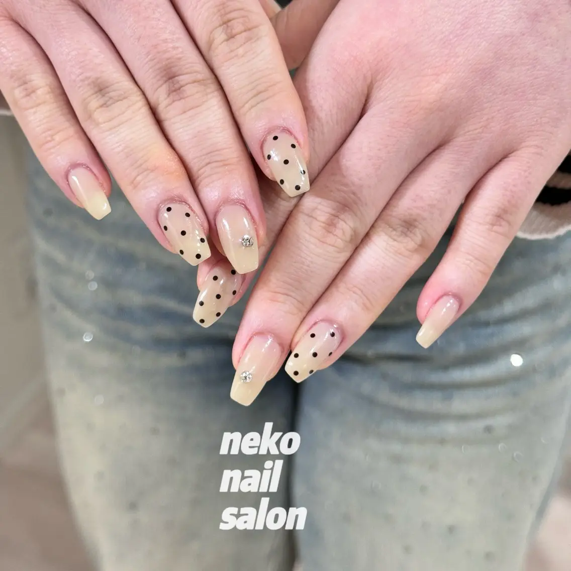 ネイル ドット ワンホンネイル ハンドネイル neko nailのネイルデザイン