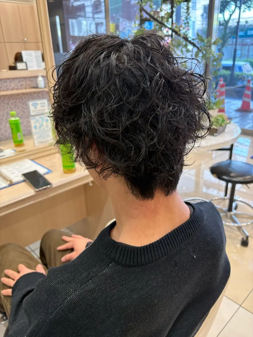パーマ プードルパーマ カット パーマ 片野 友椰のヘアスタイル