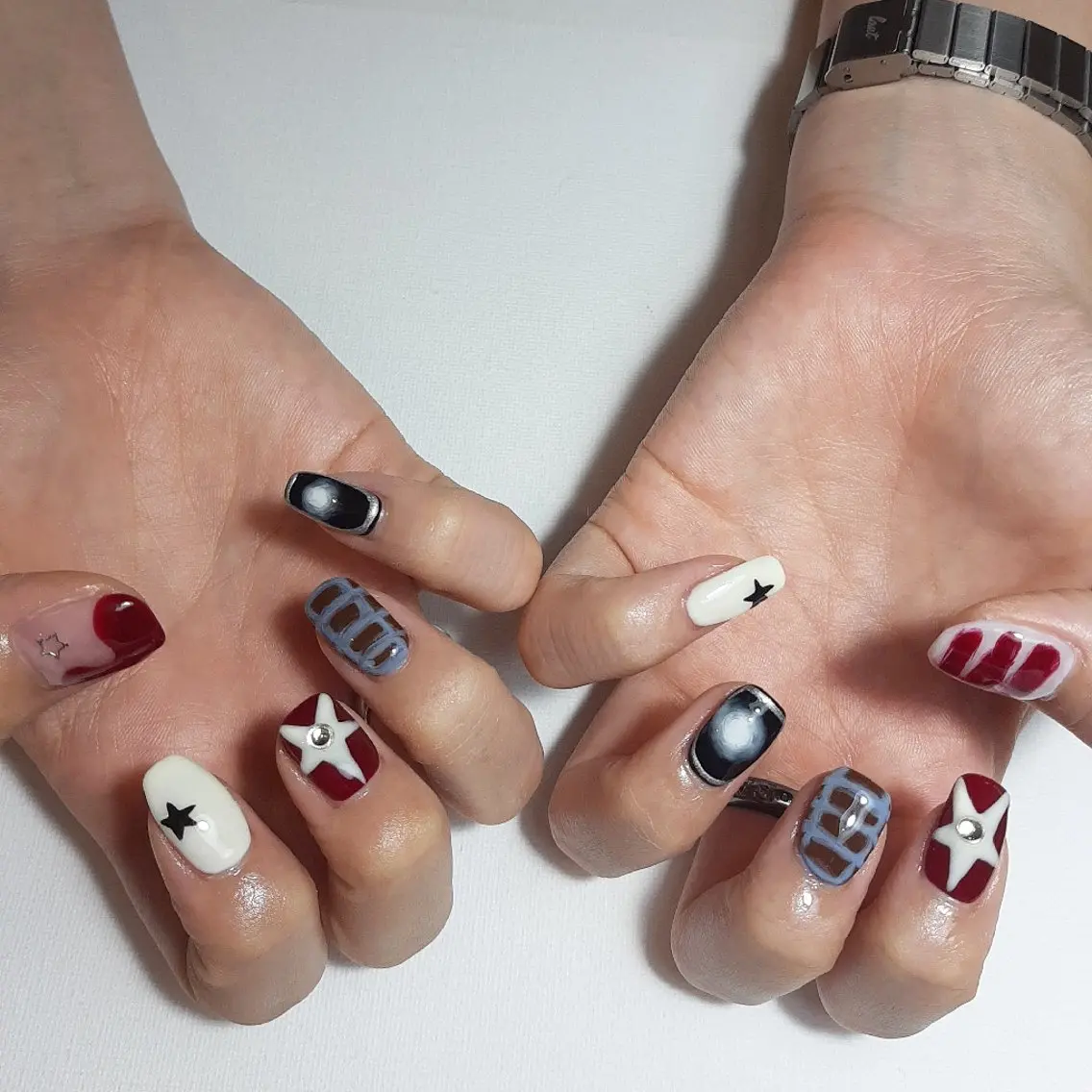 ネイル ジェルネイル 持ち込み ショートネイル owlnail /持込みデザイン専門のネイルデザイン