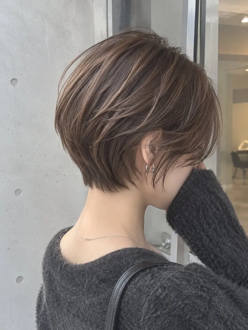 ショート コトノ/レイヤー /透明感カラーのヘアスタイル