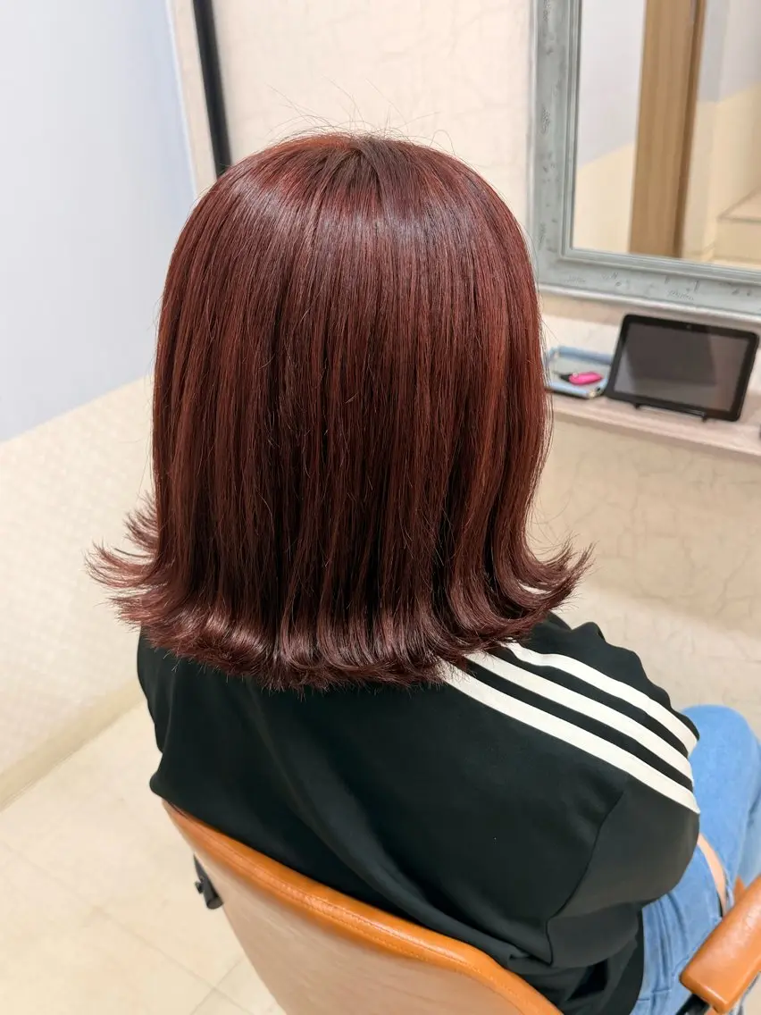 ミディアム カラー ブリーチ ブラウンカラー 透明感カラー ダブルカラー ブリーチなしカラー ヘアカラー トリートメント botan ボタン✂︎のヘアスタイル