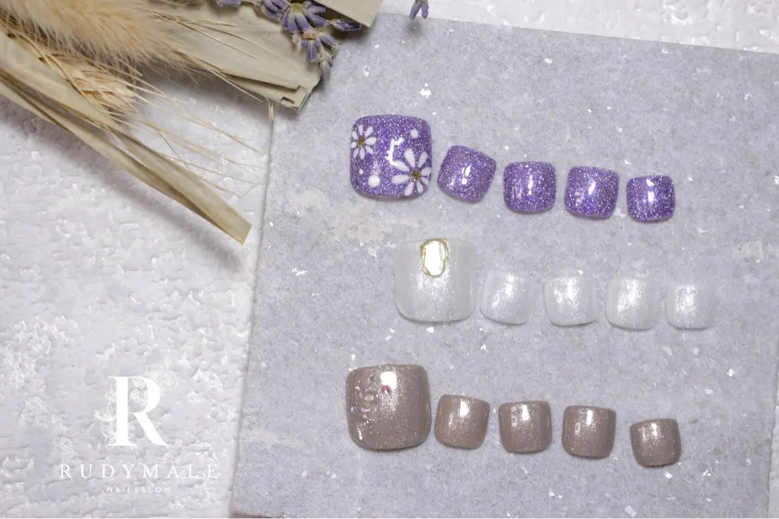 ネイル フットネイル シンプルネイル Rudymale YUIのネイルデザイン