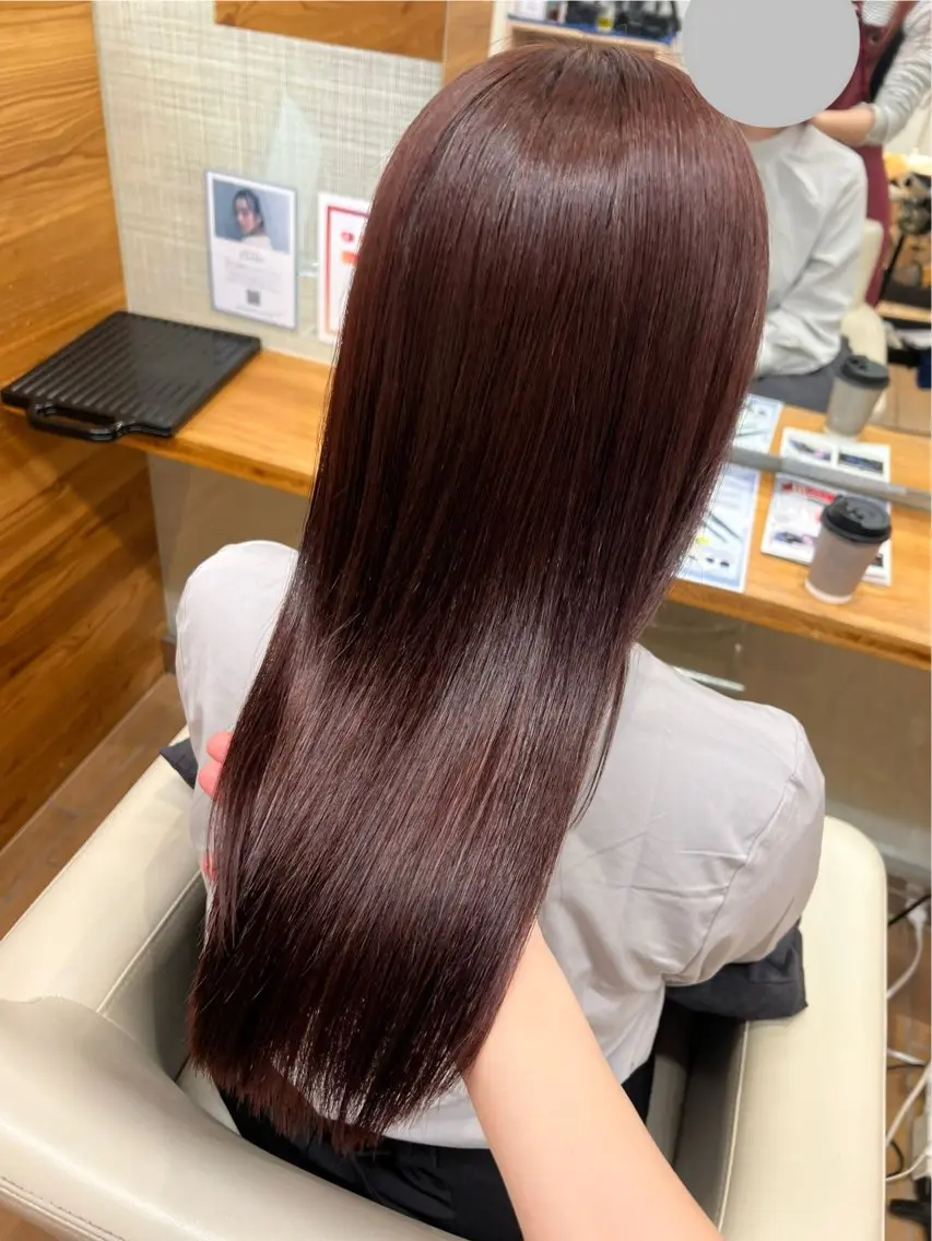 カット➕髪質改善カラー➕Treatment【艶感たっぷり栄養補給💚🫧】の写真