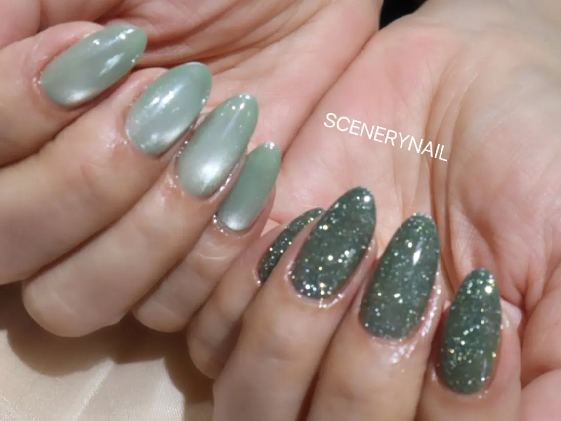 ネイル フラッシュネイル ミラーネイル ハンドネイル SCENERY NAILのネイルデザイン