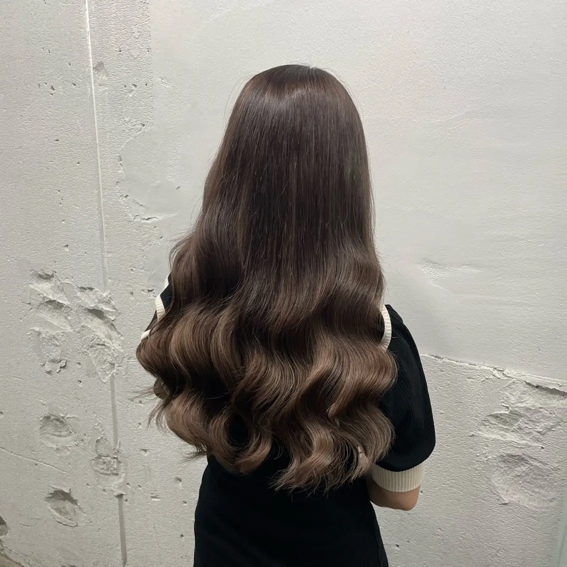 ロング カラー シールエクステ バレイヤージュ ミストバング ダークグレー ダブルカラー 🧡艶髪/エクステ 🫧🧡YUKI❄️のヘアスタイル