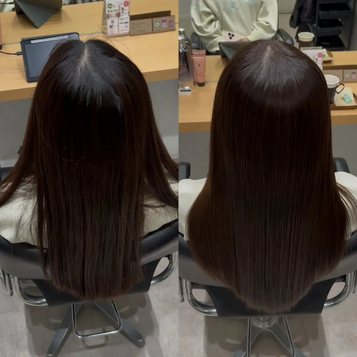 セミロング カラー アクアカラー トリートメント カット ヘアカラー トリートメント 髪質改善ヘアケア 艶髪特化/上田のヘアスタイル