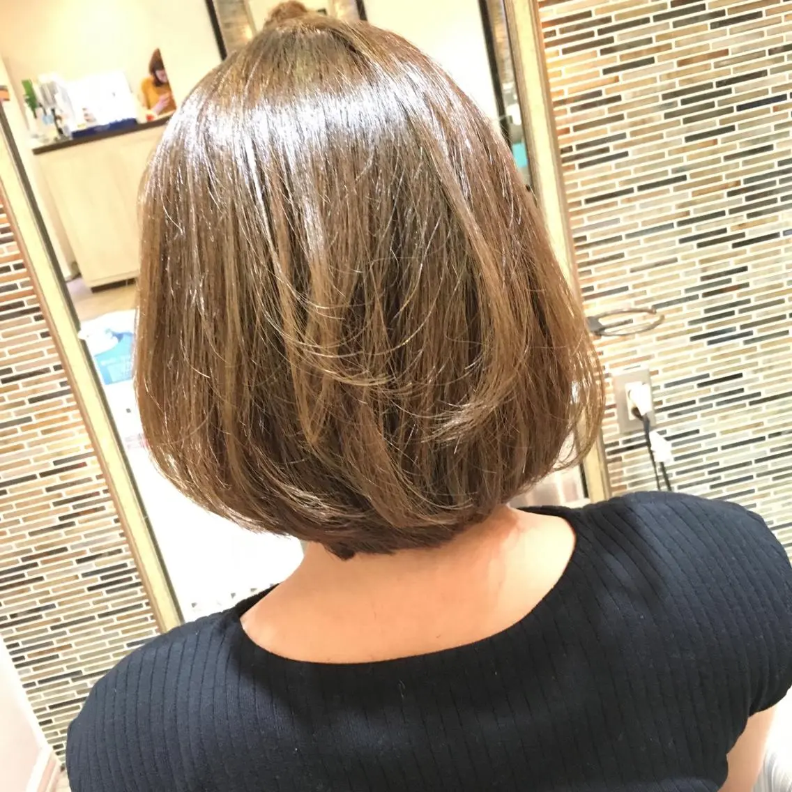 ミディアム カラー パーマ 城領 直輝のヘアスタイル