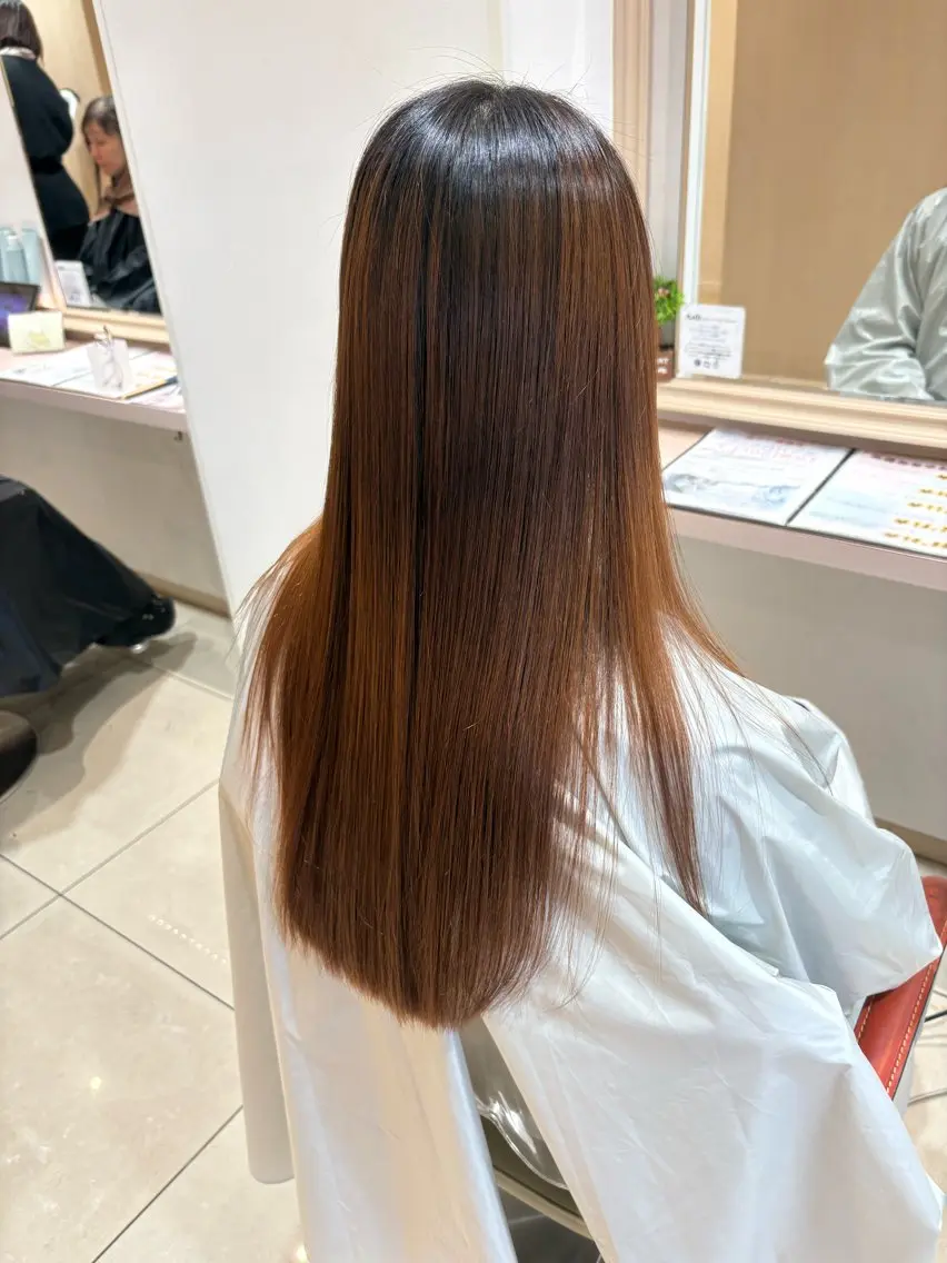 ロング 縮毛矯正 トリートメント 🪽羽エク/Ash 店長/折目奈央🪽のヘアスタイル