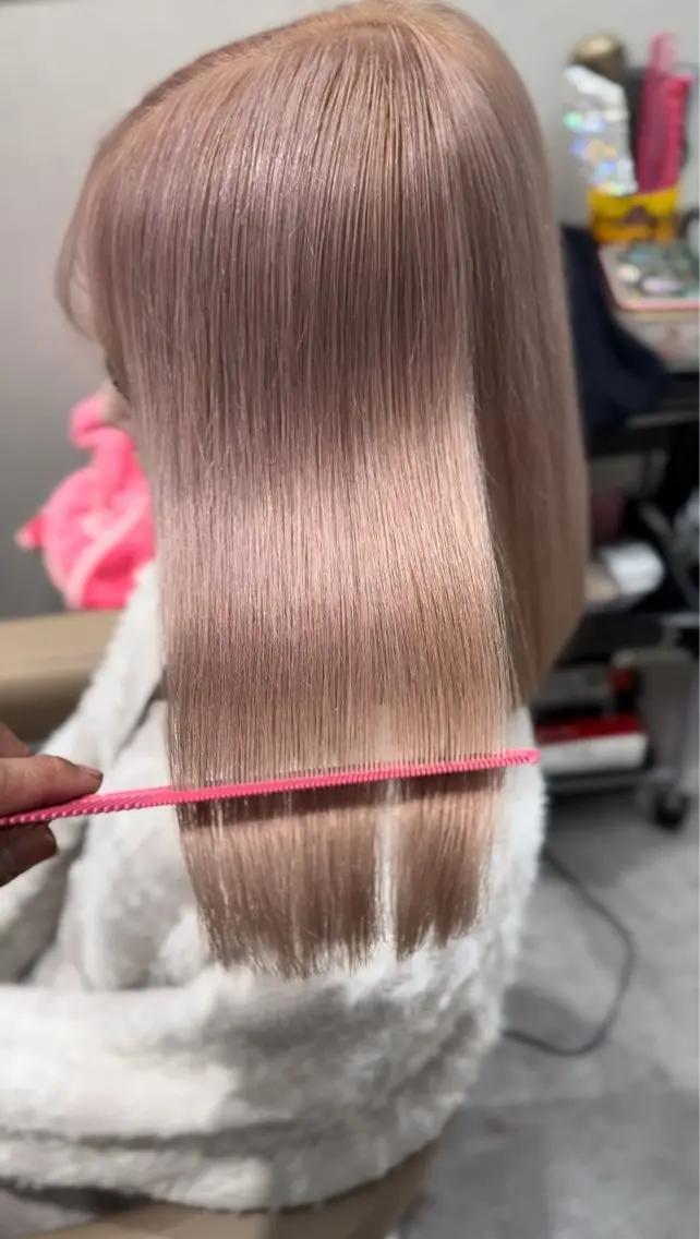 セミロング カラー トリートメント 魅力引き出しヘア🐾 るくものヘアスタイル