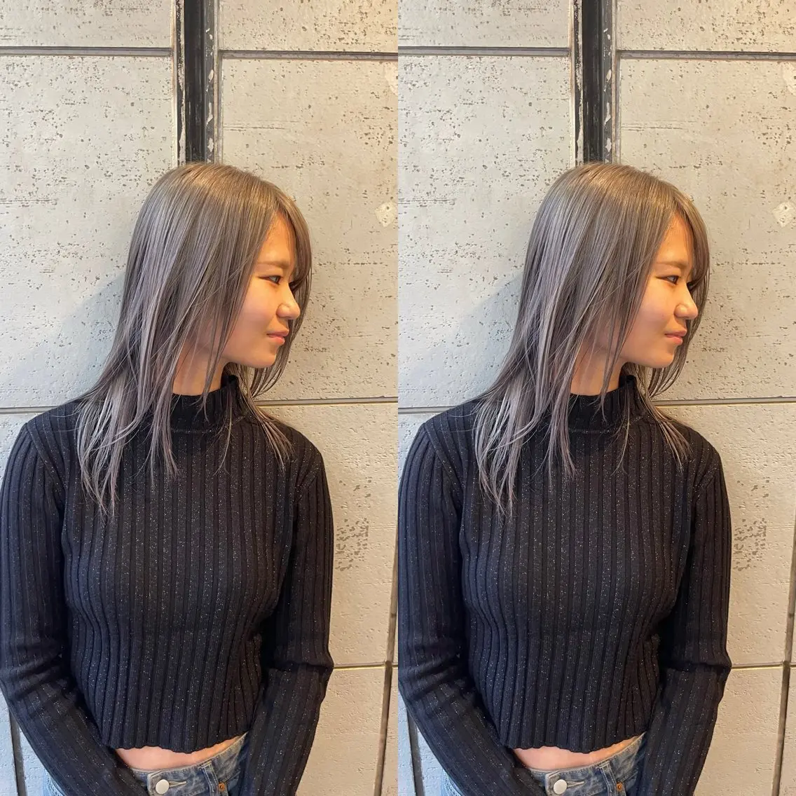 セミロング カット ヘアカラー トリートメント Y Uのヘアスタイル