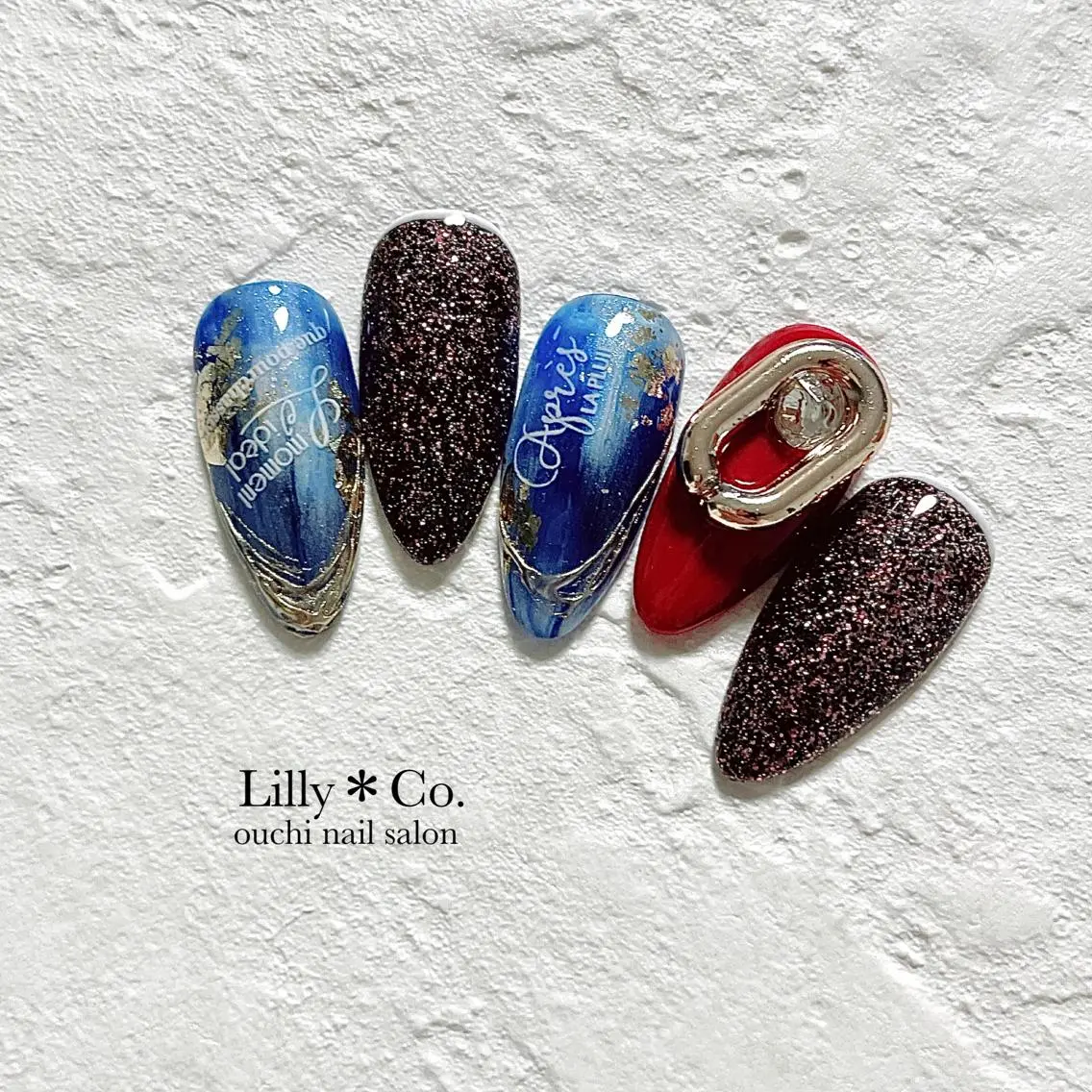 ネイル ラメ(グリッター) ハンドネイル ハンドケア Lilly Co.のネイルデザイン