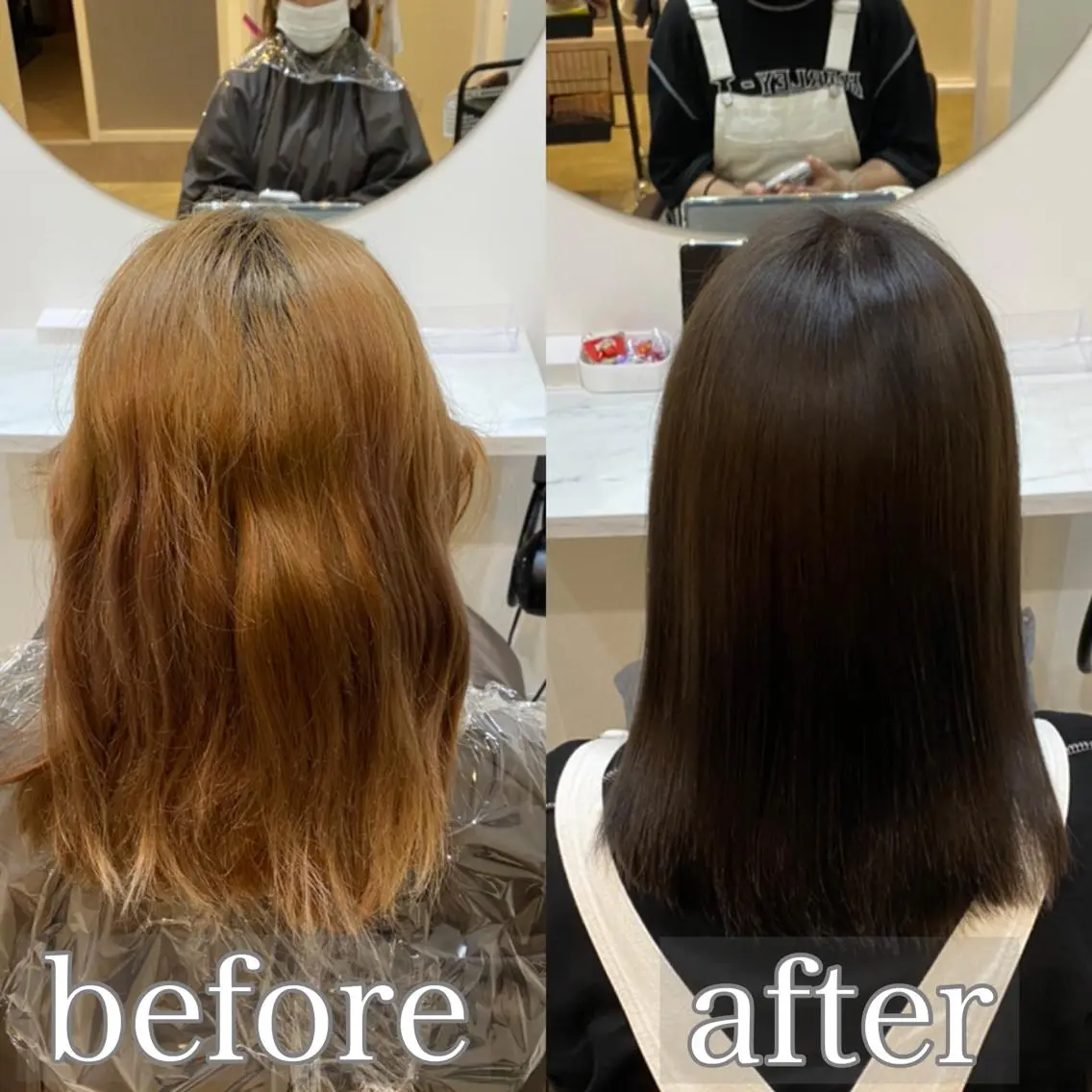 ミディアム カット トリートメント 【髪質改善 艶髪】 布川 莉穂のヘアスタイル