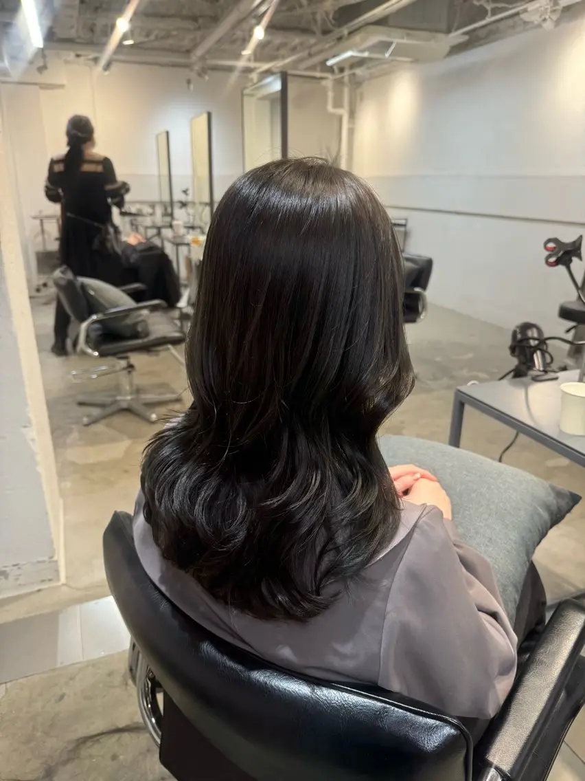 セミロング カット ヘアカラー トリートメント 新宿/顔周りカット +レイヤー=しずく♩のヘアスタイル
