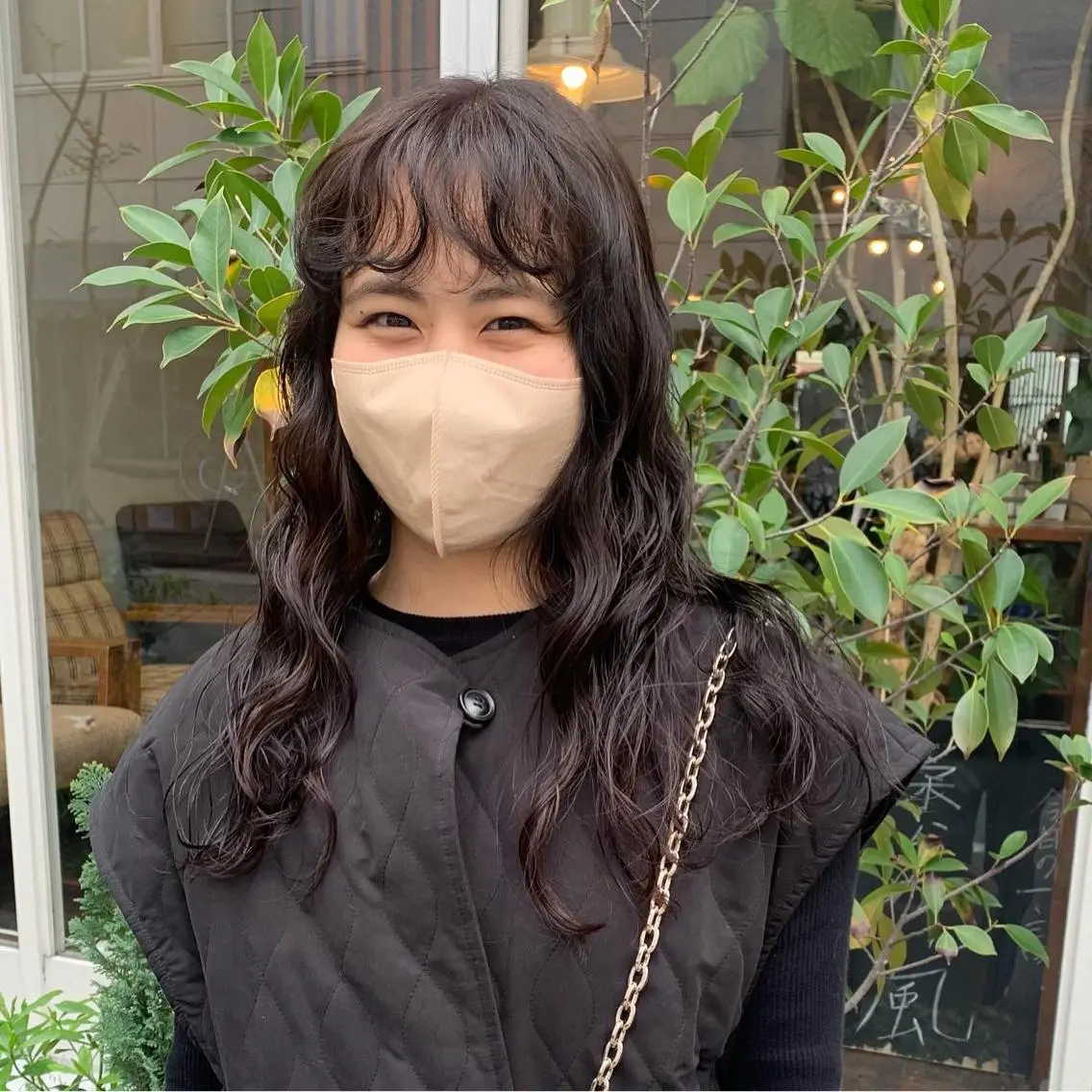 ロング パーマ 鎌野 萌乃のヘアスタイル