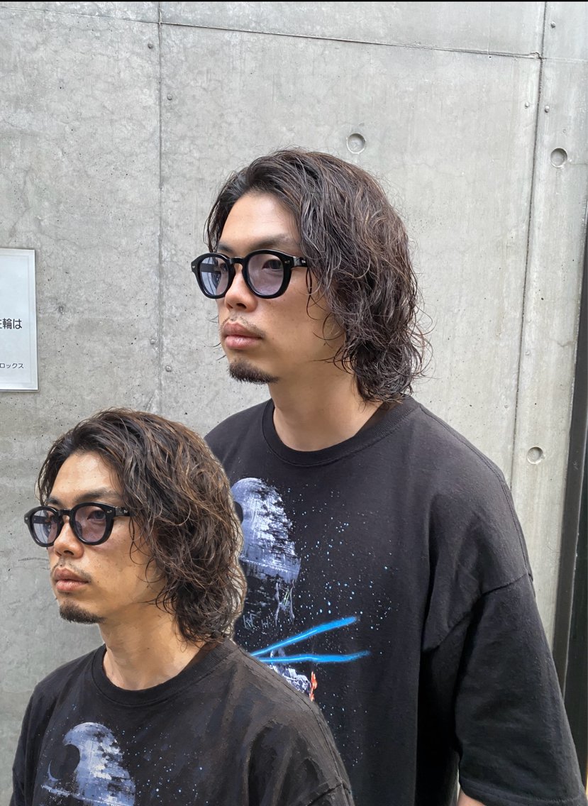 セミロング パーマ メンズ カット パーマ 菊池大一 溝の口パーマのヘアスタイル