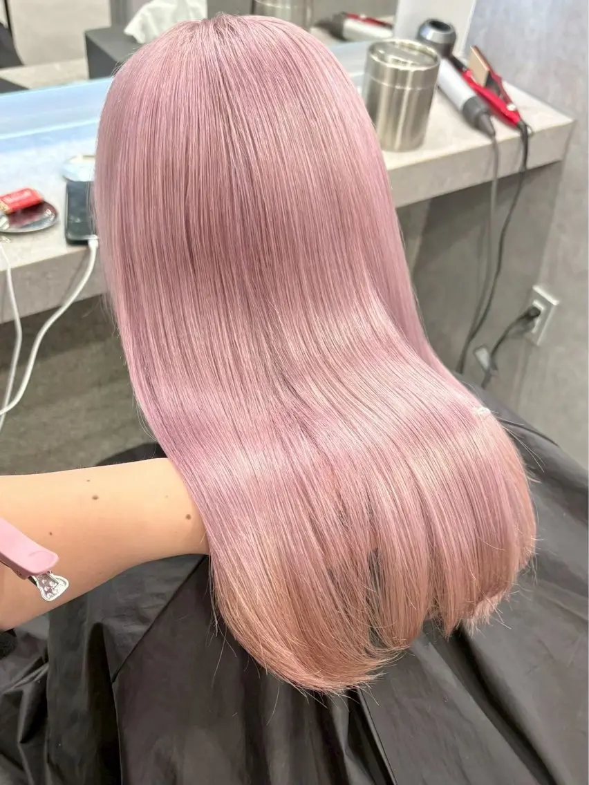 カラー ヘアカラー yuka/いろあそび ブリーチカラー🎀のヘアスタイル