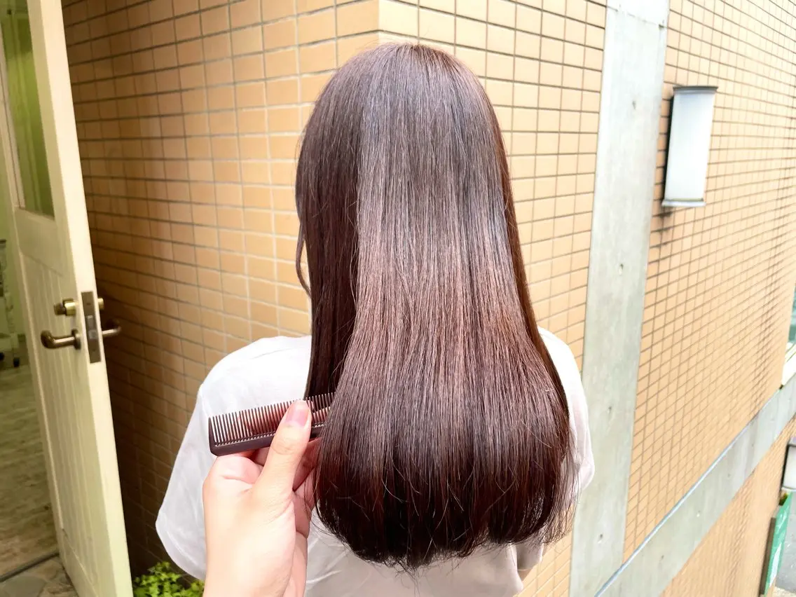 セミロング カラー ブラウンカラー ピンクカラー ピンクブラウン 兒玉 まりなのマツエク・マツパデザイン