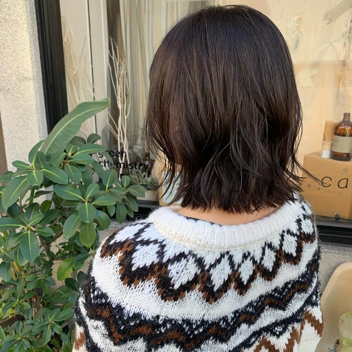 ショート カット ヘアカラー トリートメント 艶髪color💎髪 質改善ストレート大吉のヘアスタイル