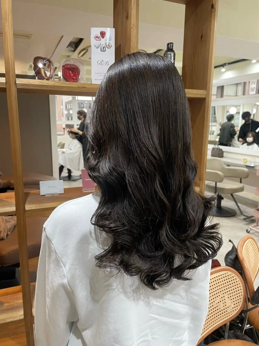 ロング パーマ 韓国風パーマ/ヘア セット/店長みづきのヘアスタイル