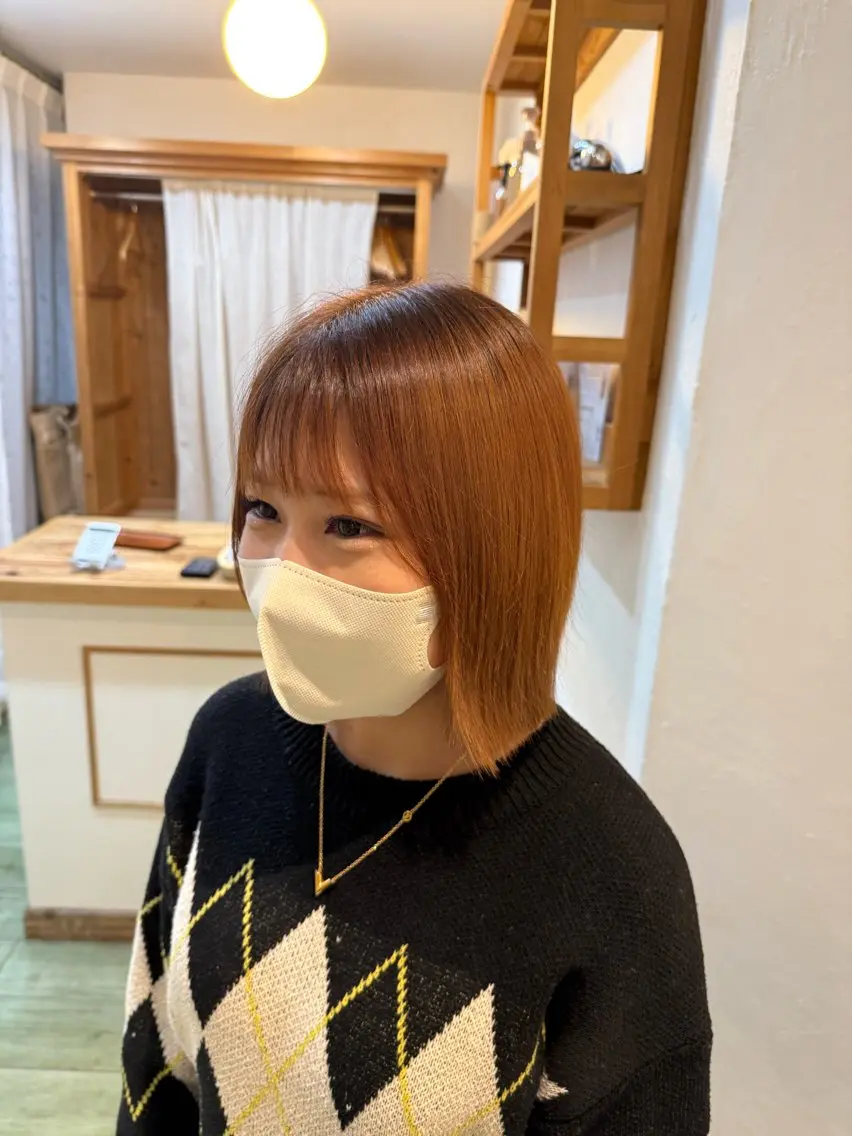 ミディアム カット ヘアカラー ✨️パーマ✨ たなかひろとのヘアスタイル