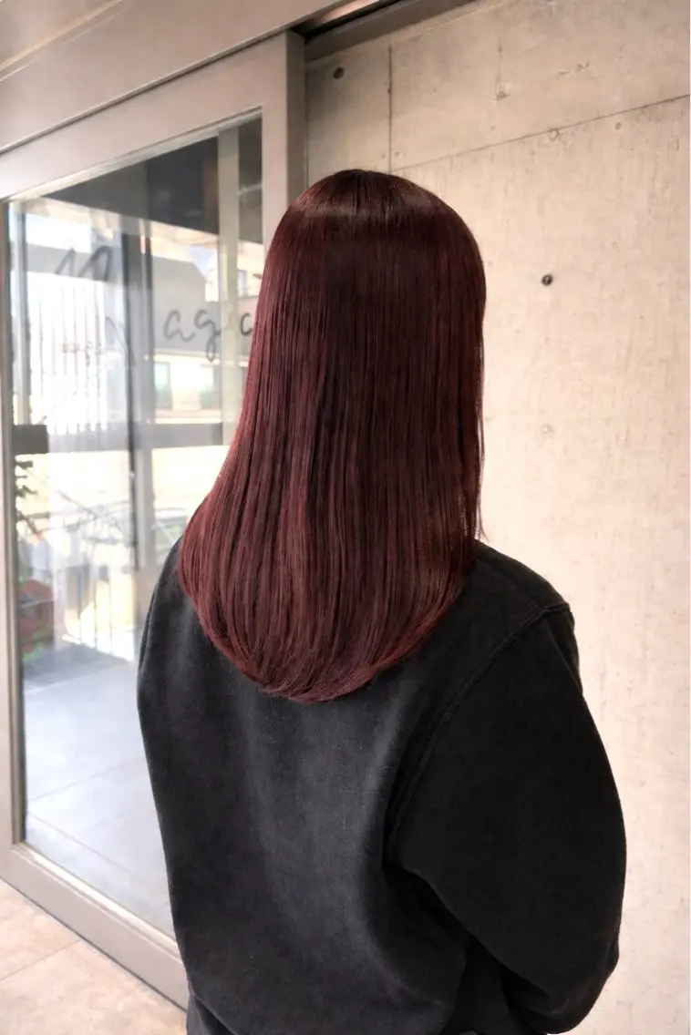 セミロング カラー カット ヘアカラー トリートメント 柔め透明感血色カラー 暖色/レイヤー/ゆいのヘアスタイル