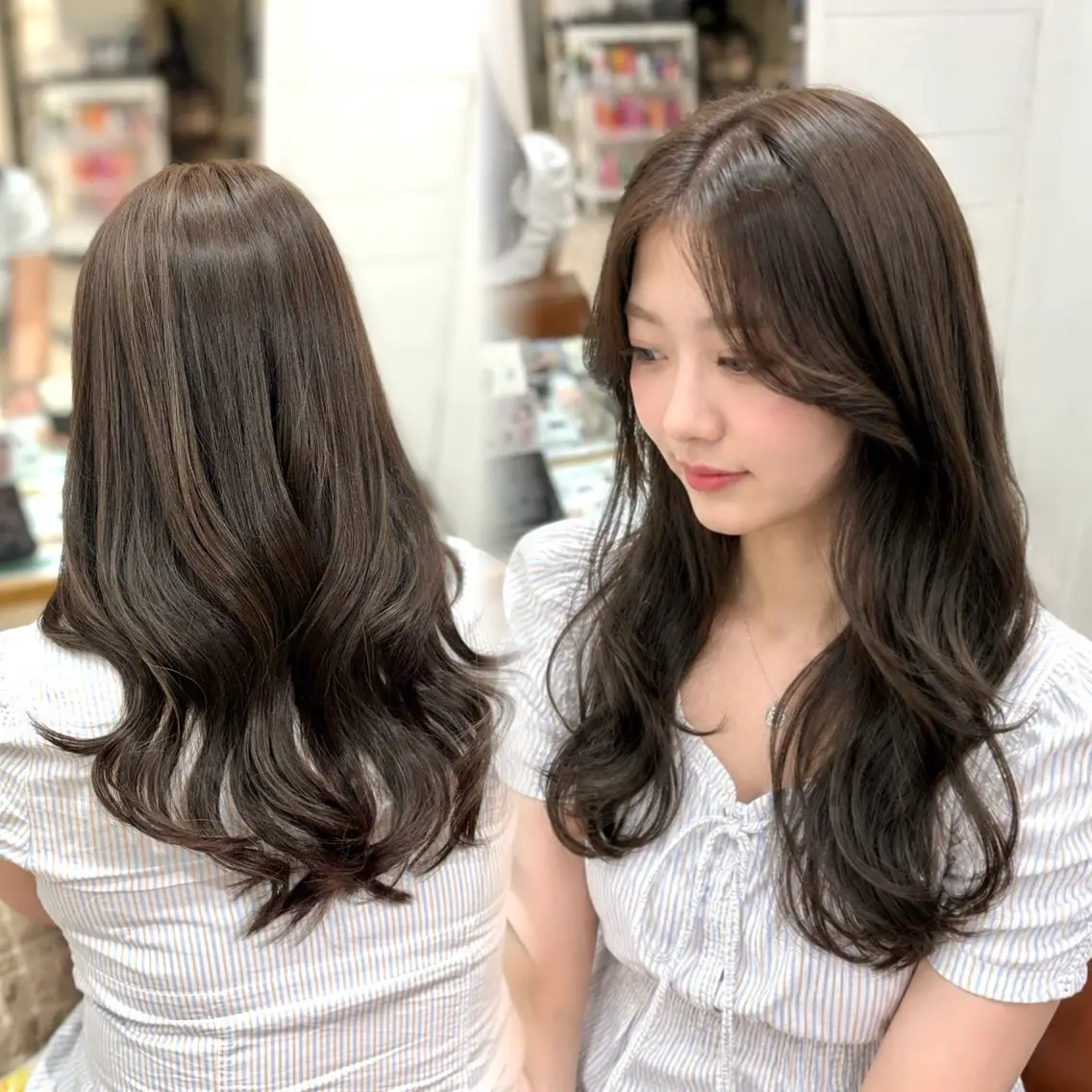 ロング カラー カット ヘアカラー トリートメント 🩰Kurumi🩰 レイヤーカットのヘアスタイル