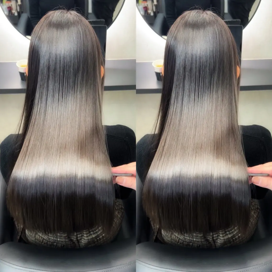 ロング カラー 髪質改善 韓国風ヘア ロング 縮毛矯正 カット ヘアカラー トリートメント 新宿/美髪矯正 髪質改善/韓国風山本のヘアスタイル