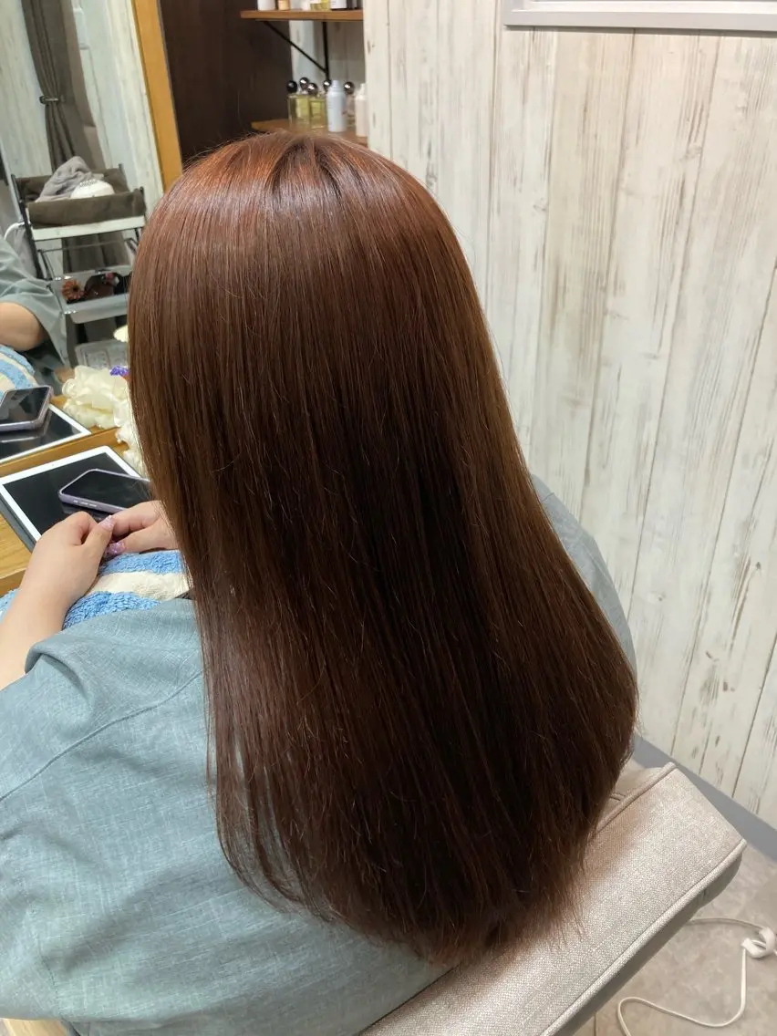 ロング 暖色カラー💞 菊地しおんのヘアスタイル