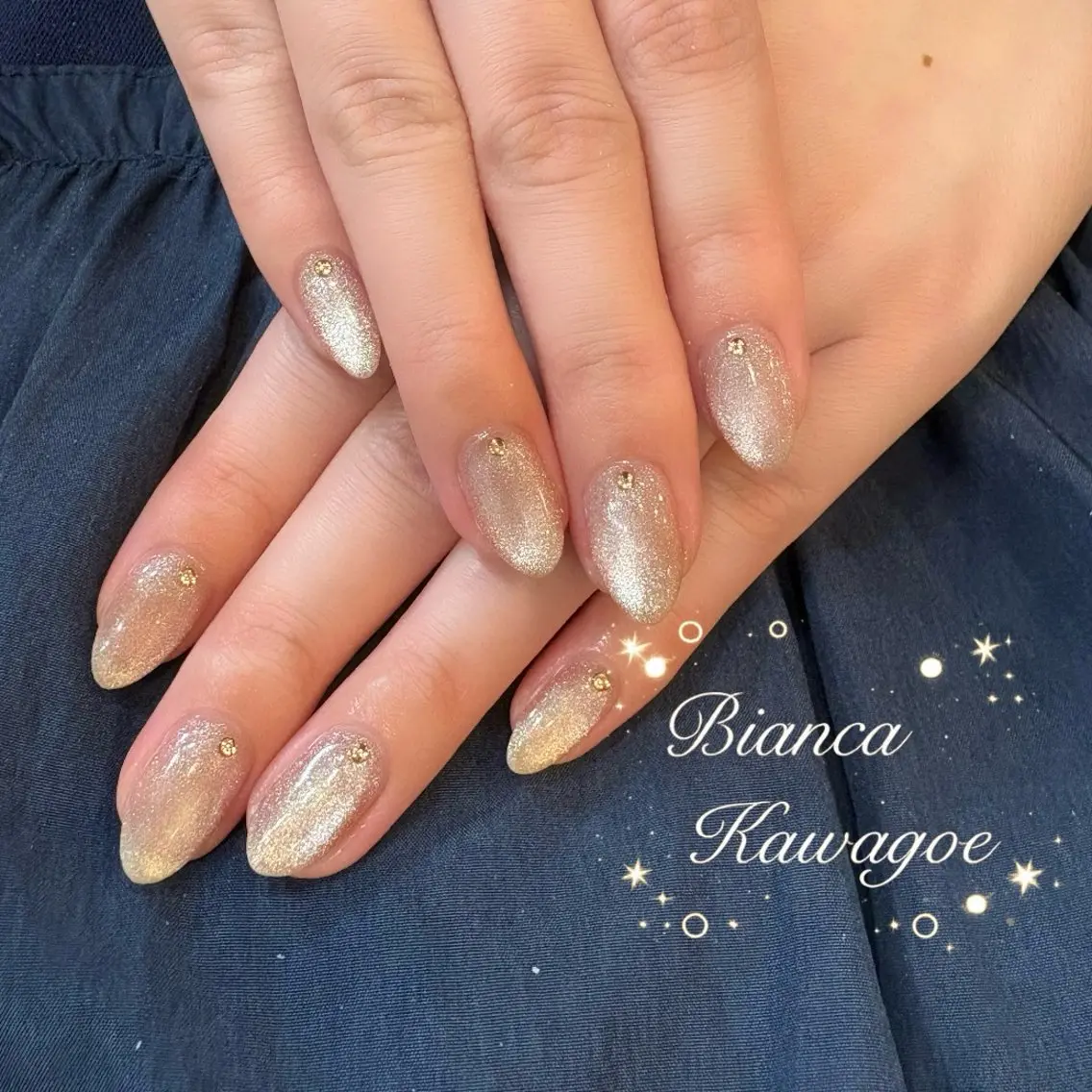 ネイル マグネットネイル シンプルネイル ハンドネイル Bianca川越店 🌸Satoのネイルデザイン
