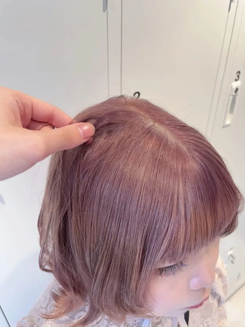 ミディアム カラー カット ヘアカラー 新宿/透明感カラー/ 赤み消し/彩乃のヘアスタイル
