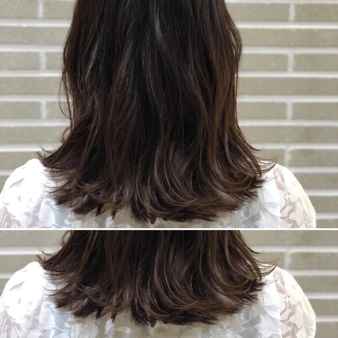 セミロング カラー カット ヘアカラー トリートメント 山北 咲子のヘアスタイル