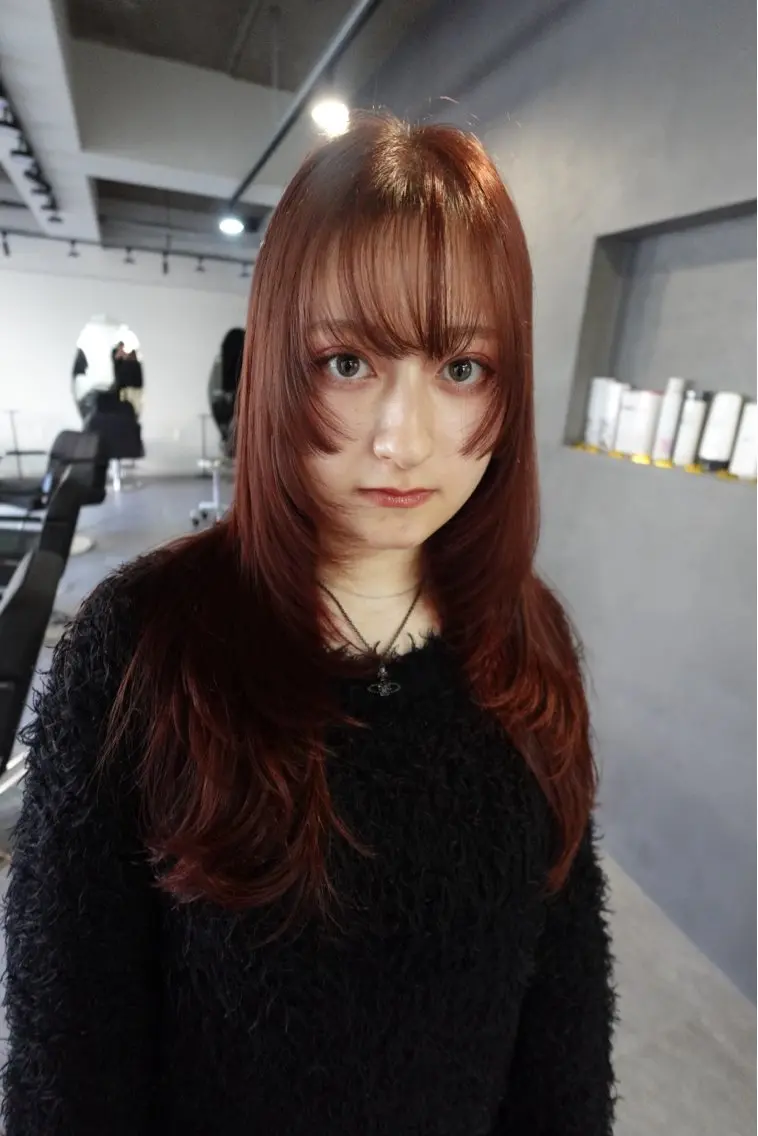 【ブリーチ無しダブルカラー➕トリートメント】#ベージュ#ブラウン#ボルドー#レッド#オリーブ#ネイビー#ダメージレスの写真