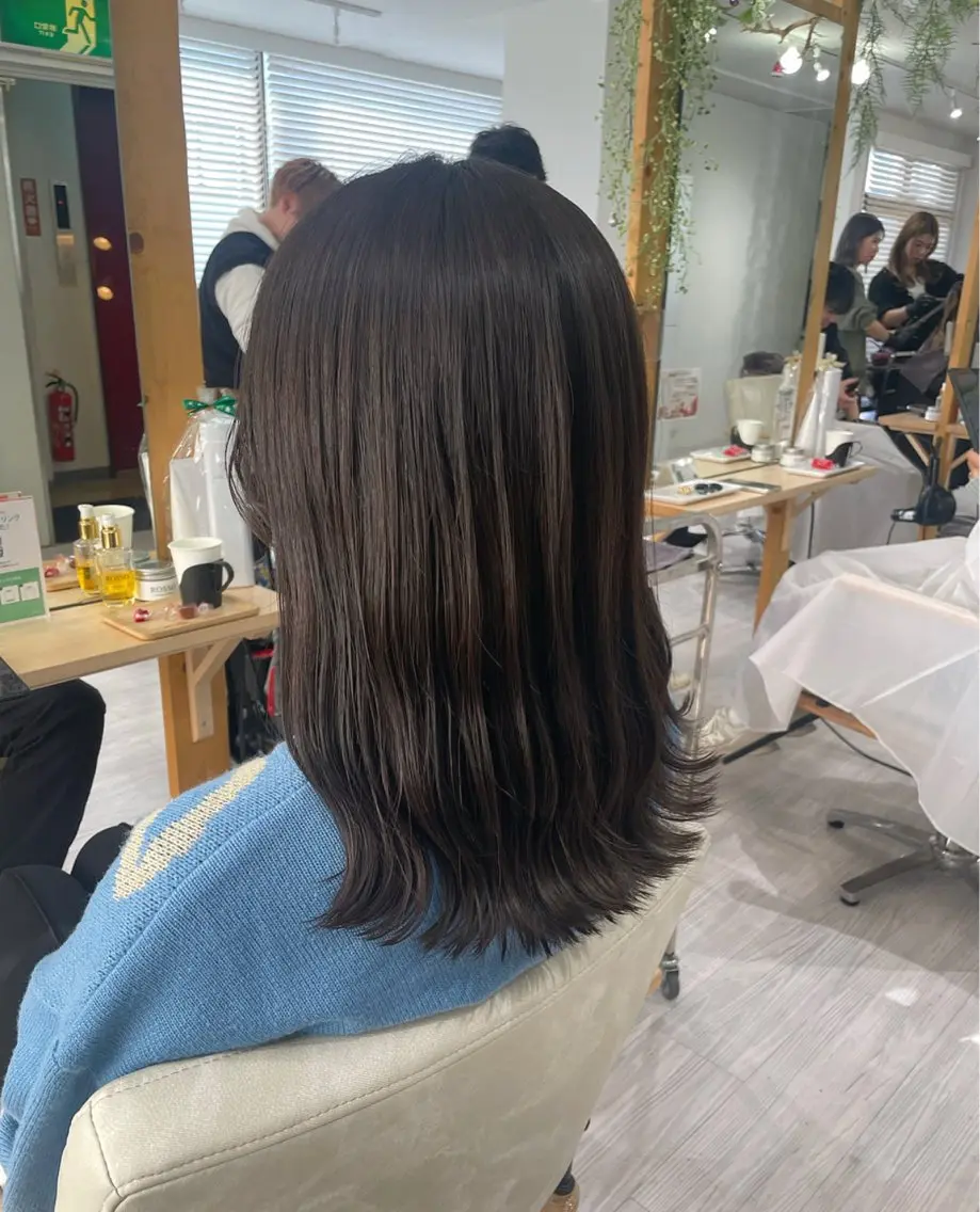 セミロング ヘアカラー トリートメント ❤︎SAKURA 【Rico】❤︎のヘアスタイル
