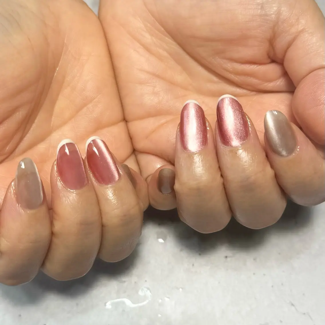 ネイル フレンチネイル マグネットネイル nailroom Crea'sのネイルデザイン