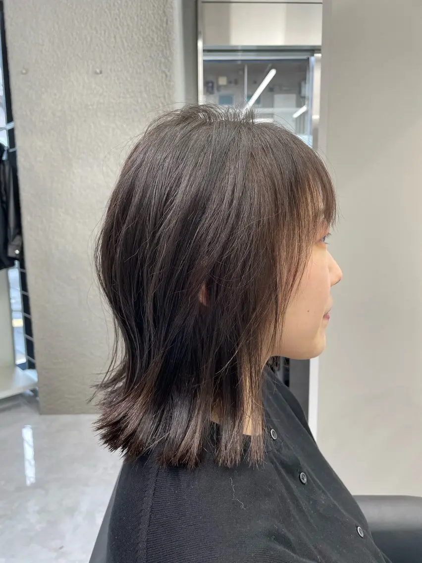ミディアム カラー くびれヘア 外ハネヘア ✨中野✨髪質改善✨ 野口虎剛のヘアスタイル