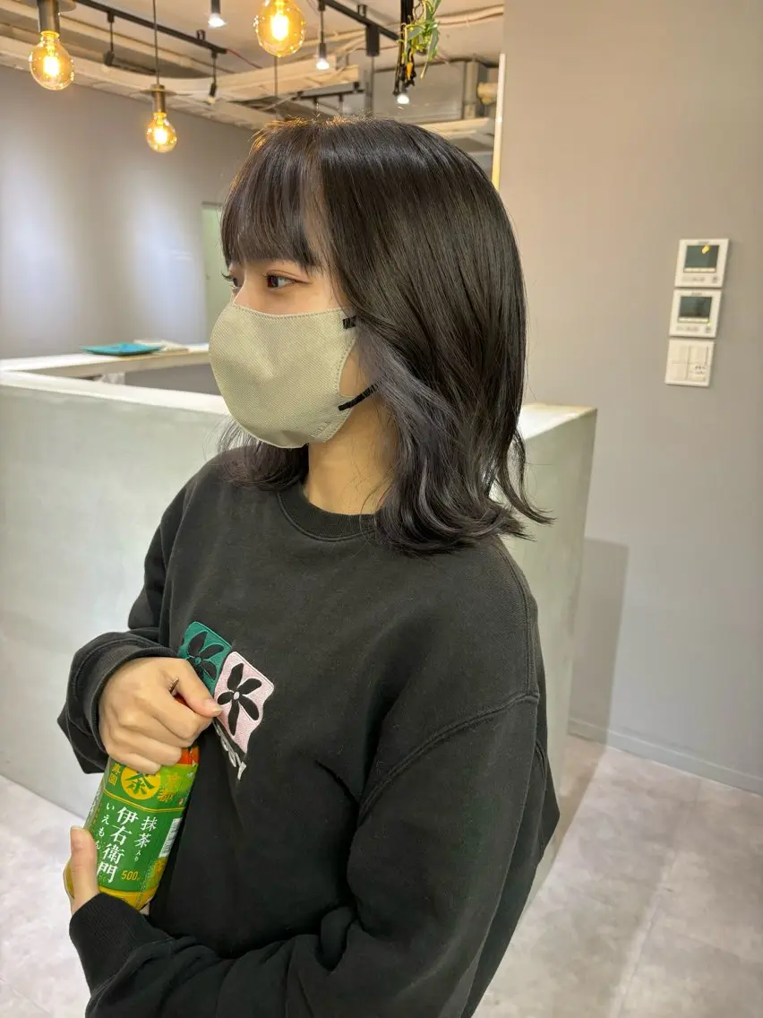 ミディアム カラー シルバー ヘアカラー トリートメント きよはらちさき🍑 柔らかカラー🌱🫧のヘアスタイル