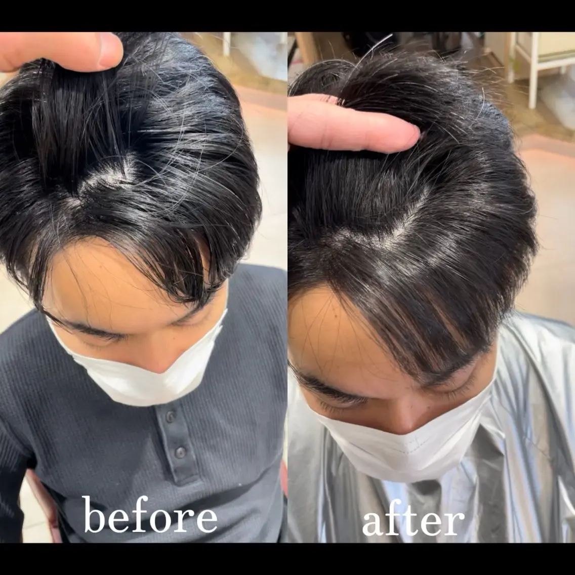 【☔️雨にも負けない☔️】💈men'sカット＋前髪縮毛の写真