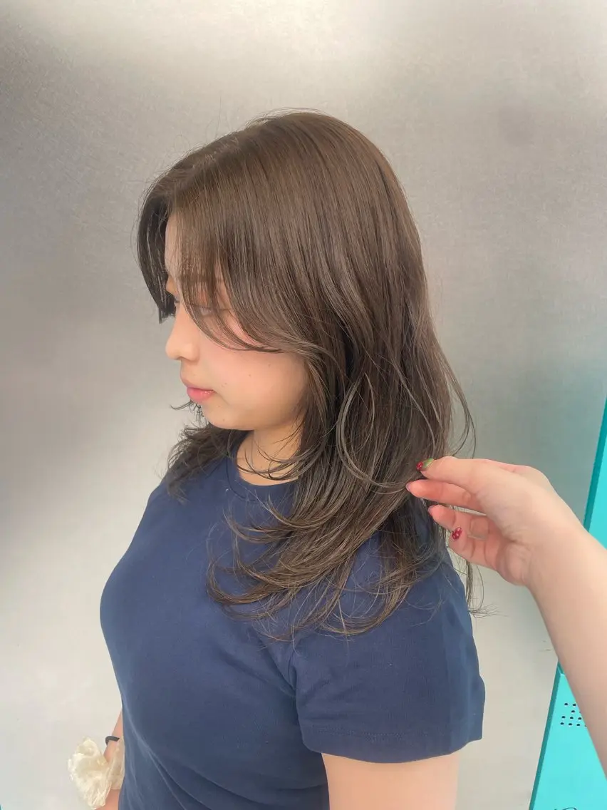 セミロング ヘアカラー カラー👗ネイル / ネモトコハルのヘアスタイル