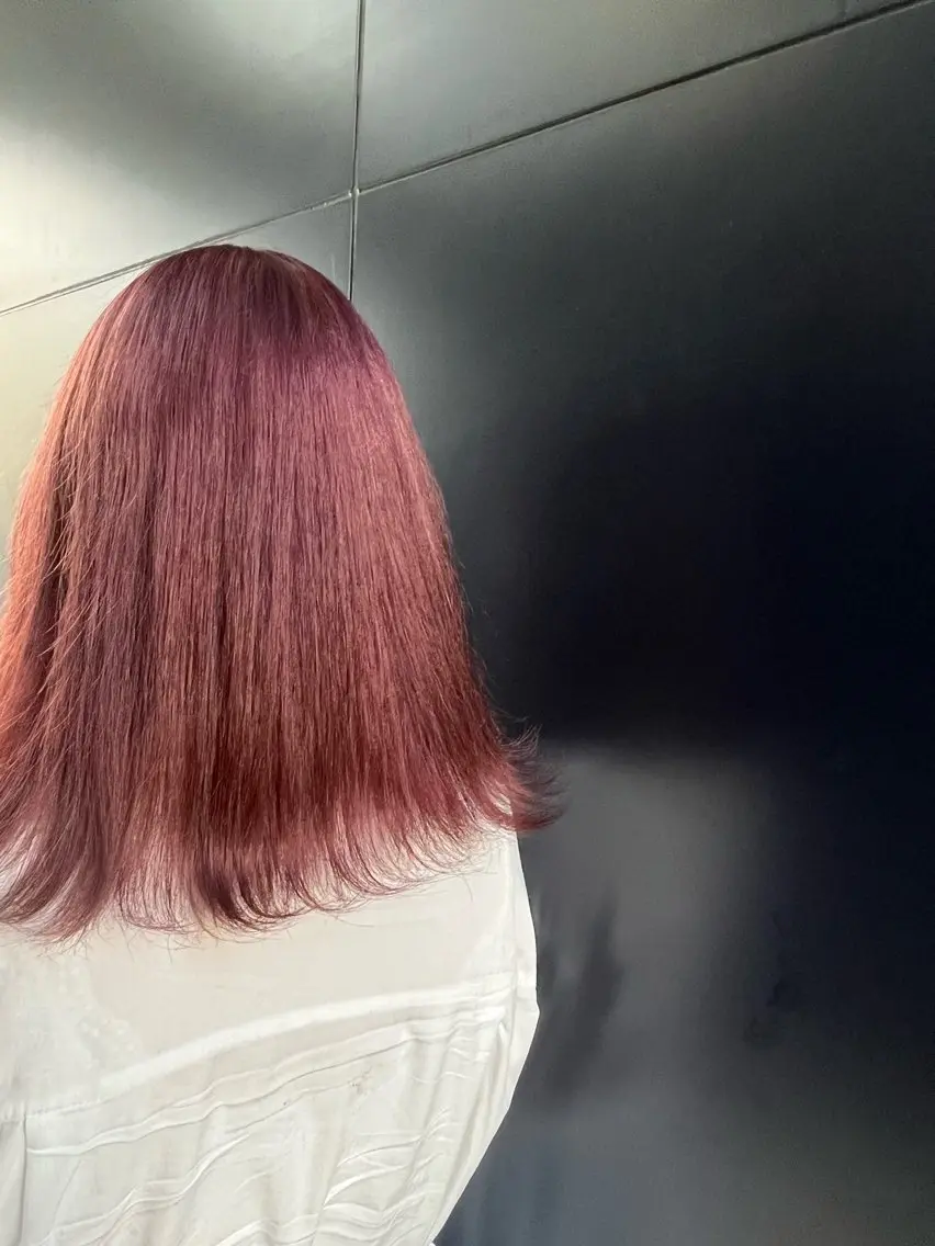 ミディアム カラー ピンクカラー IKEDA SAKURAのヘアスタイル