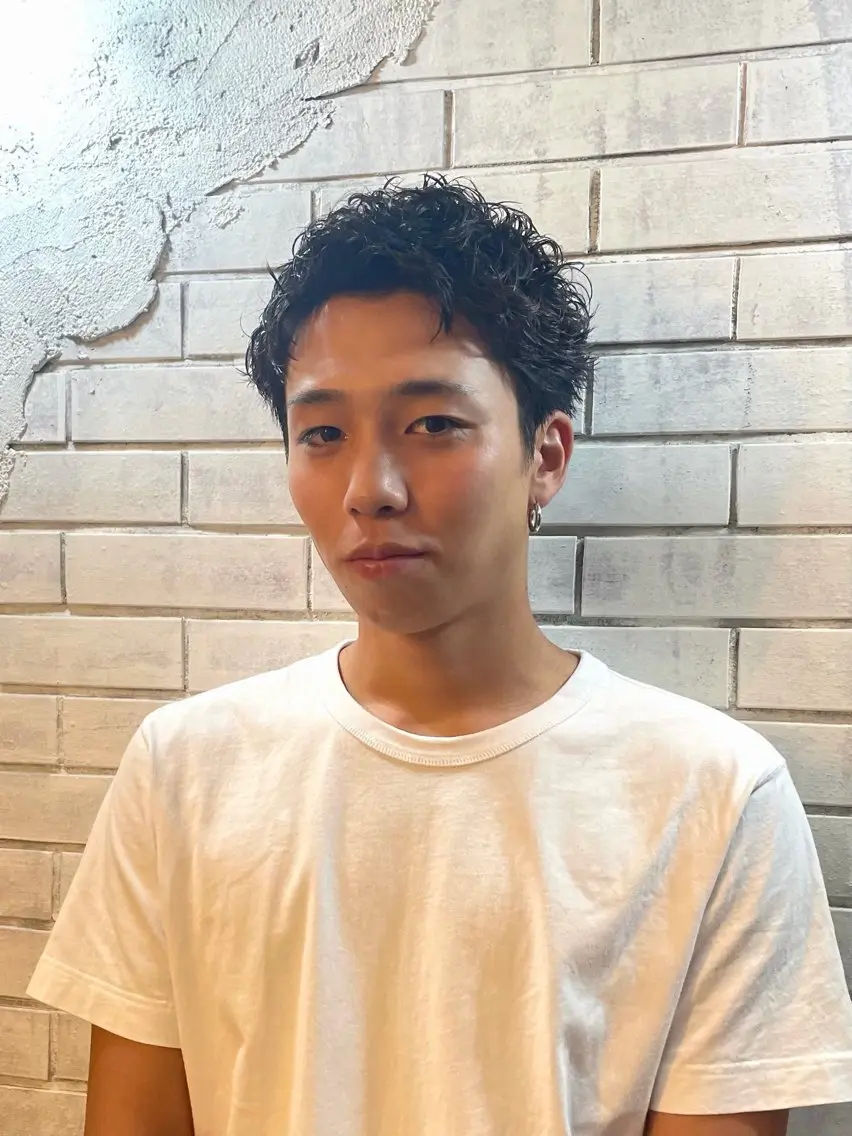ショート パーマ メンズ ✂︎メンズ特化船橋 パーマ優希のヘアスタイル
