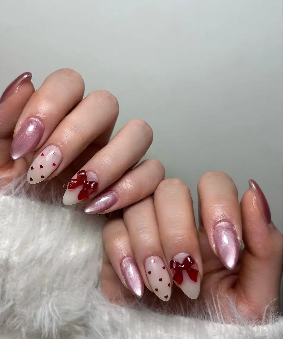 ネイル キラキラネイル マグネットネイル ミラーネイル ニュアンスネイル 春ネイル ハンドネイル Lunaa 池袋のネイルデザイン
