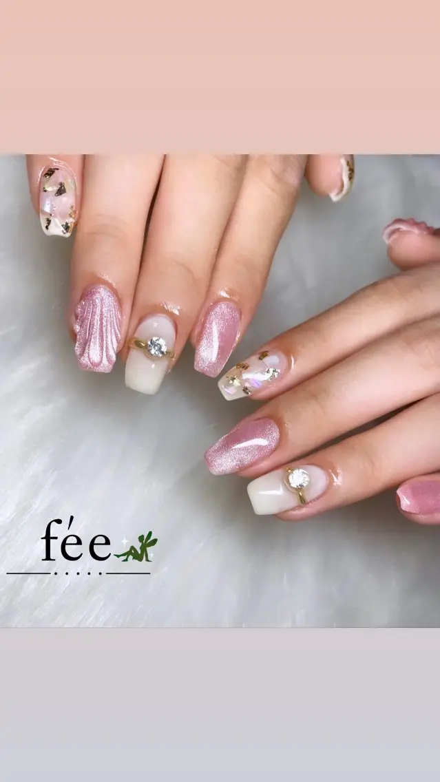 ネイル フットネイル フレンチネイル ジェルネイル 韓国ネイル マグネットネイル ハンドネイル nail salon fee(フィー)のネイルデザイン
