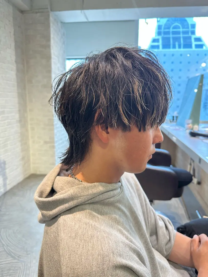 ショート ウルフカット カット 札幌メンズ/盛れ艶髪 ハイトーン/網野制流のヘアスタイル