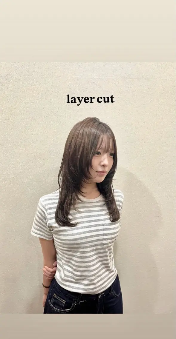 セミロング 西林 玲那のヘアスタイル