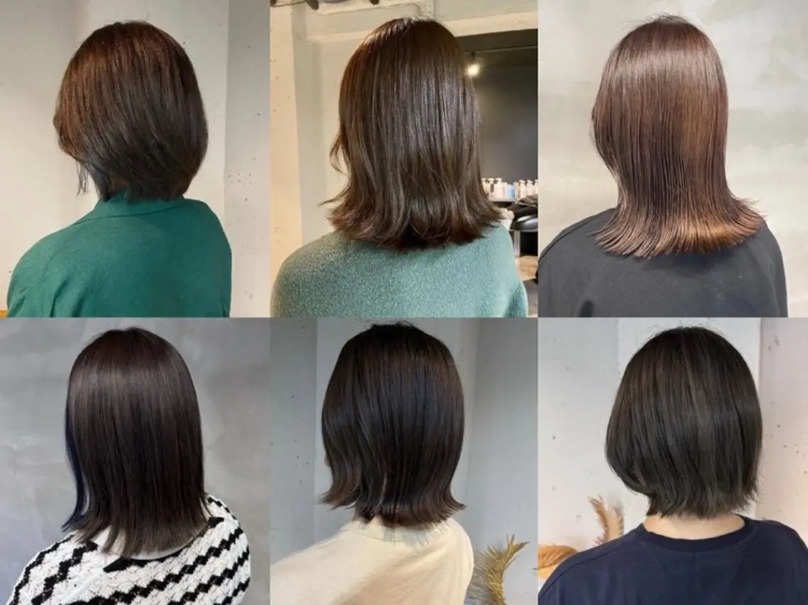 ミディアム カット ヘアカラー トリートメント 艶髪/髪質改善/ MONSO山本のヘアスタイル