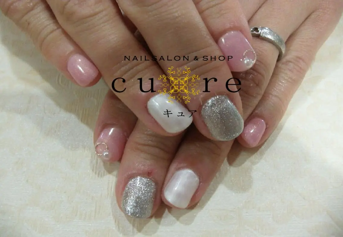 ショート ネイル ハンドネイル ネイルサロン Cureのネイルデザイン