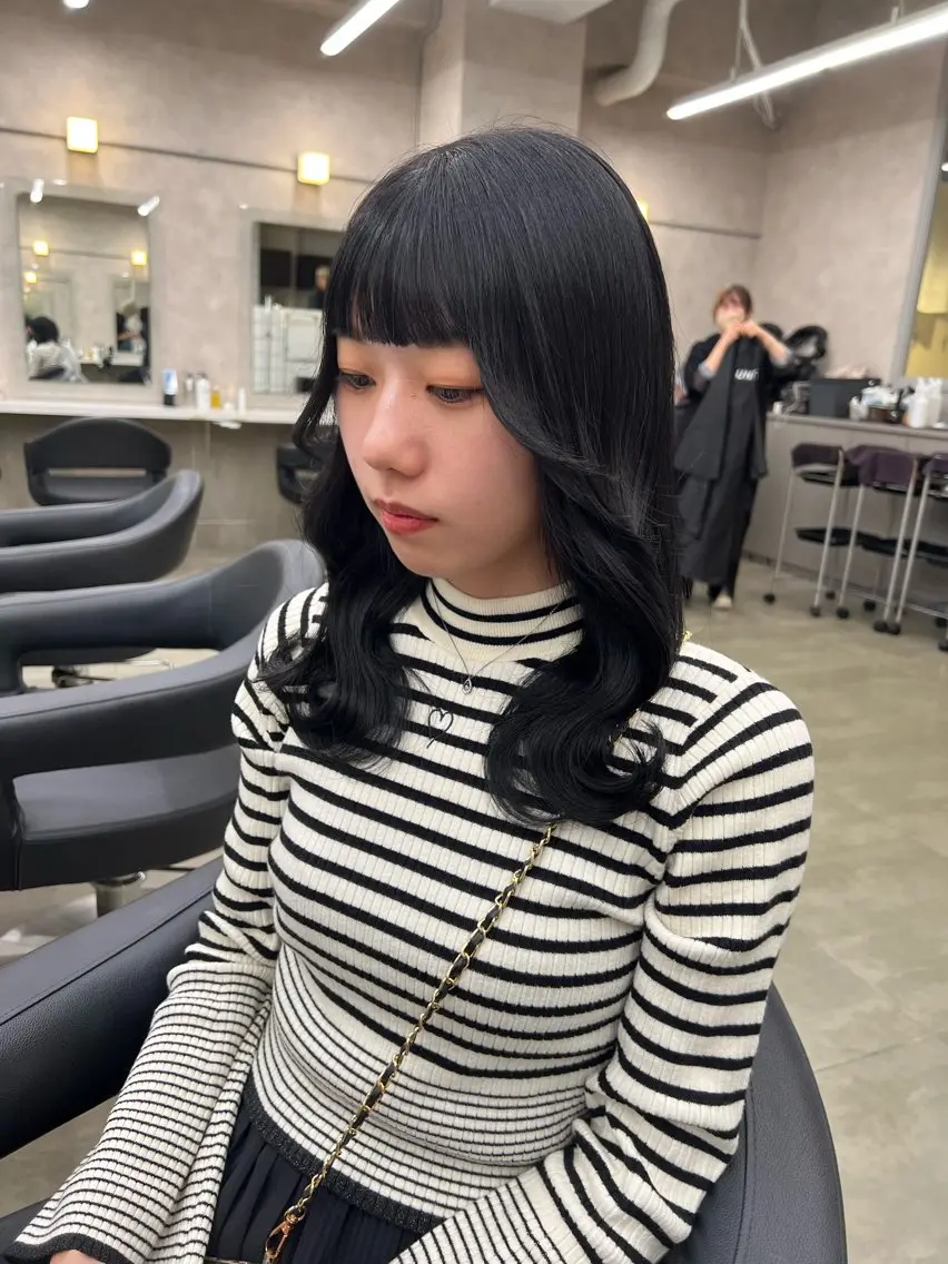 ロング カラー パーマ ヘアアレンジ メンズ 上品＆韓国風 🥀海心🥀のヘアスタイル