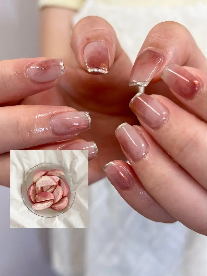 ネイル ジェルネイル マグネットネイル ニュアンスネイル パラジェル リボン ハンドネイル ハンドケア Bana_ Nailのネイルデザイン