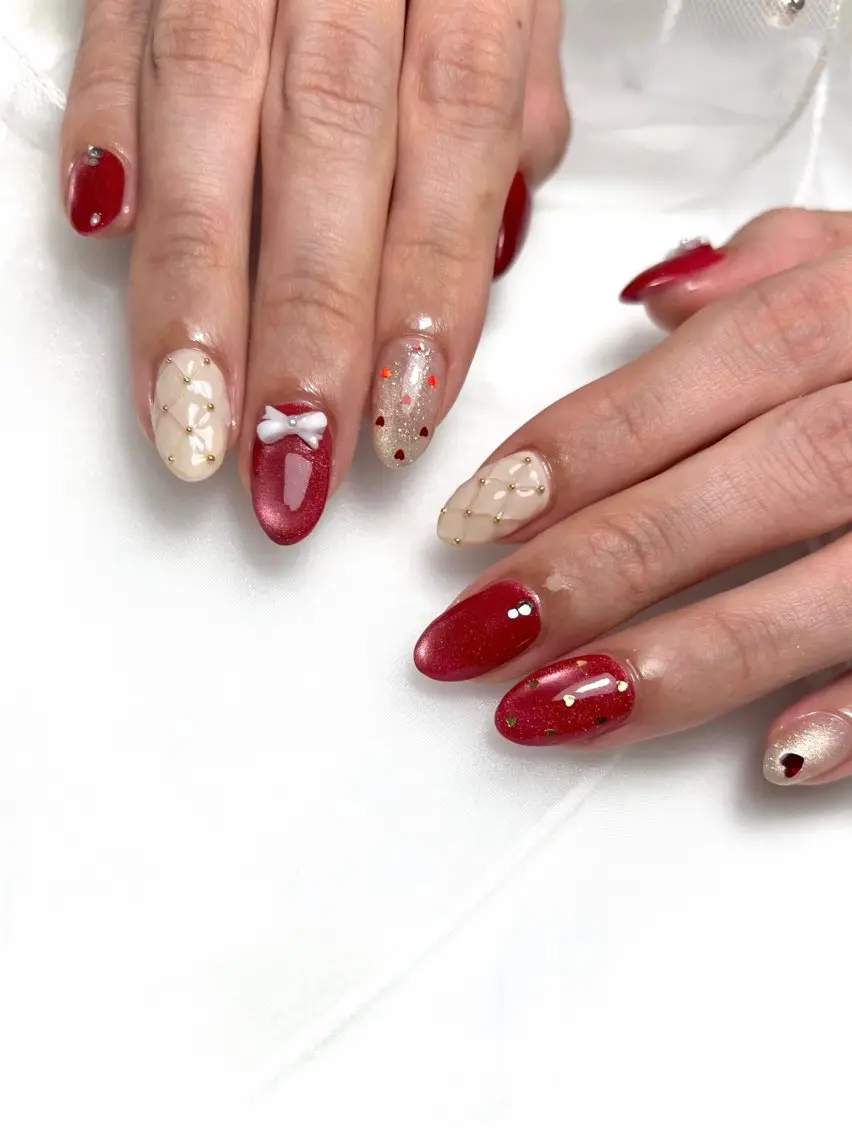 ネイル 冬ネイル クリスマス ハンドネイル Salon_ a.nailのネイルデザイン